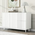 thumbnail image 1 of Wave Design 2-Door 2-Drawer Cabinet with Adjustable Interior / Fits Different Home Decor, 1 of 2