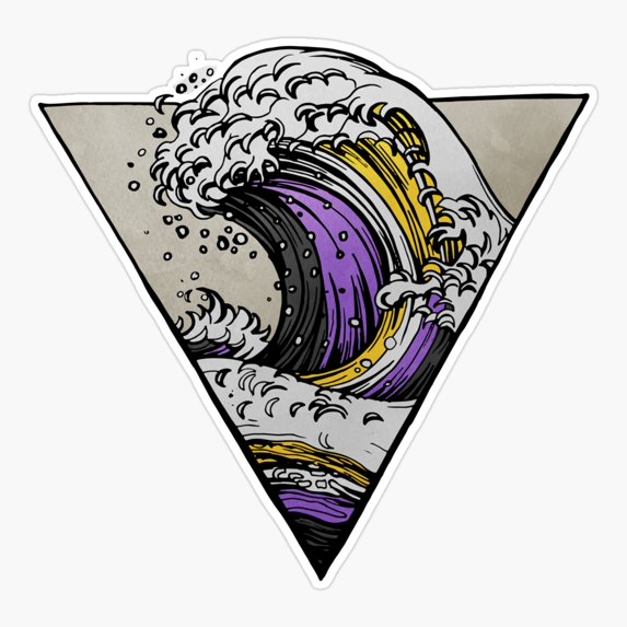 Wave Design Sticker