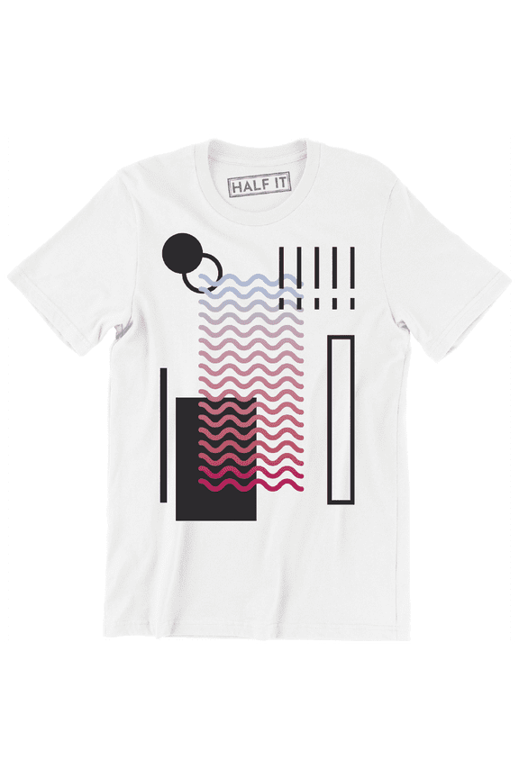 Wave Different Symbol With Circle lines Eclipse Abstract Design Men's T-Shirt