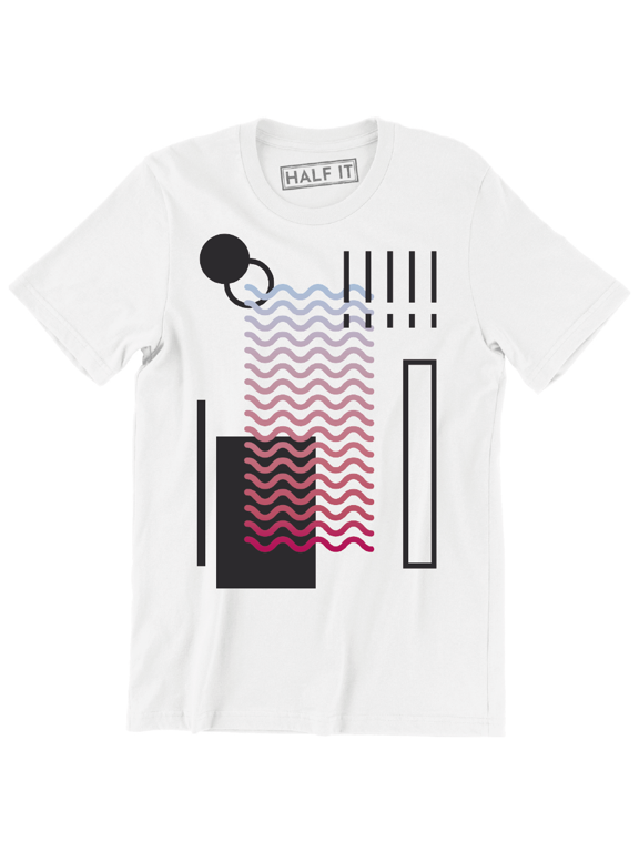 Wave Different Symbol With Circle lines Eclipse Abstract Design Men's T-Shirt