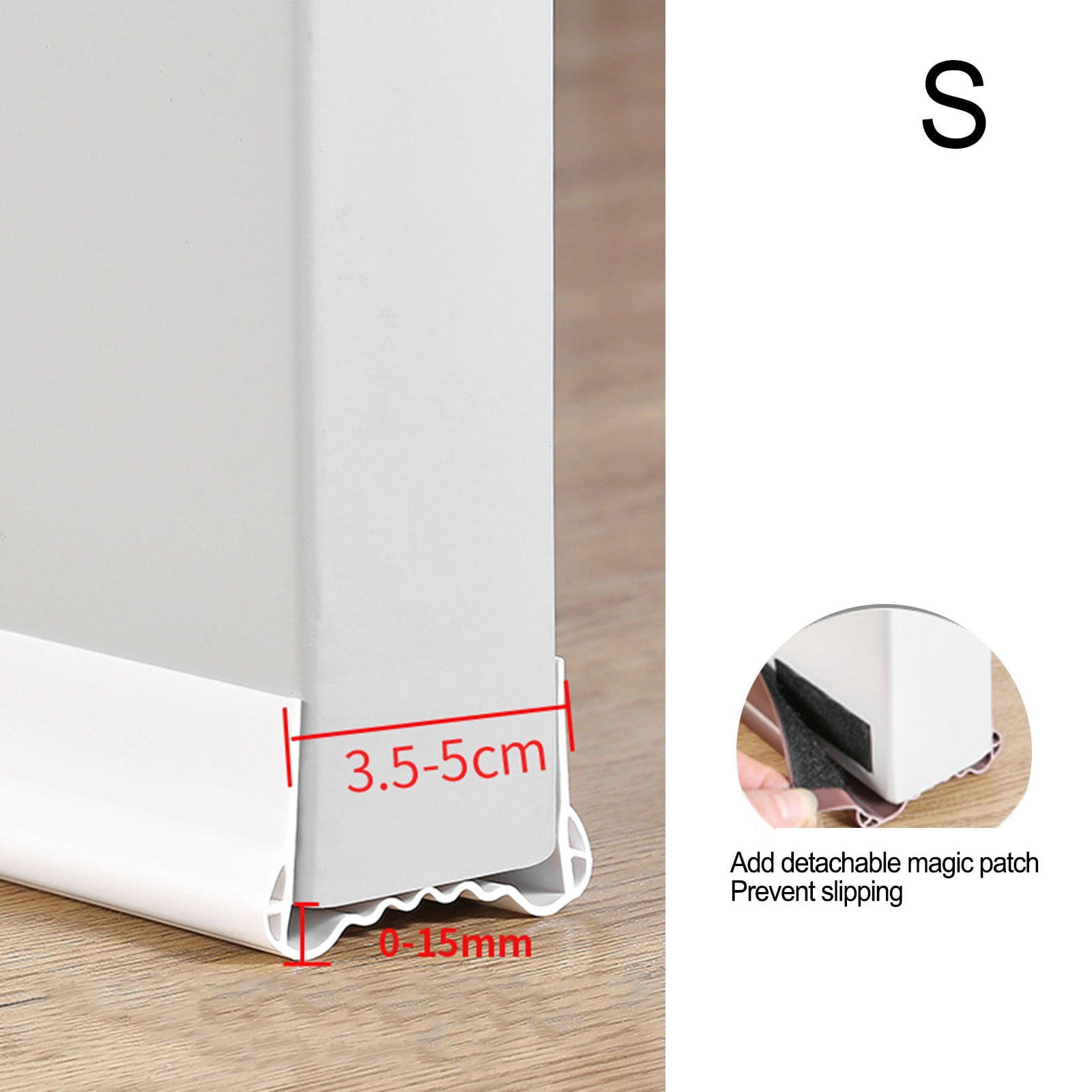 Wave Door Bottom Draft Stopper Weather Strip AntiCold Noise Blocker