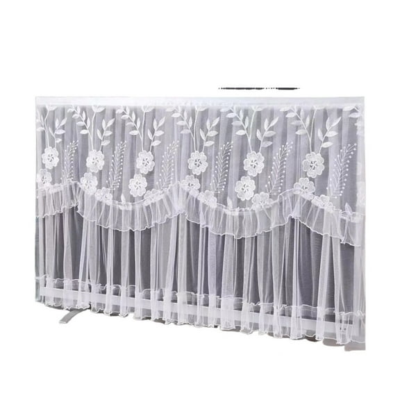 Wave Edge Embroidered Lace Double-layer TV Cover 32-85 Inch Breathable TV Screen Decoration Without Disassembly