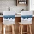 thumbnail image 1 of Wave Effect Modern Art Chair Covers Set of 4 Abstract Blue Oil Painting Chair Back Covers Stretch Removable Washable Chairs Slipcovers Chair Protector for Dining Room Kitchen Party Decor, 1 of 5