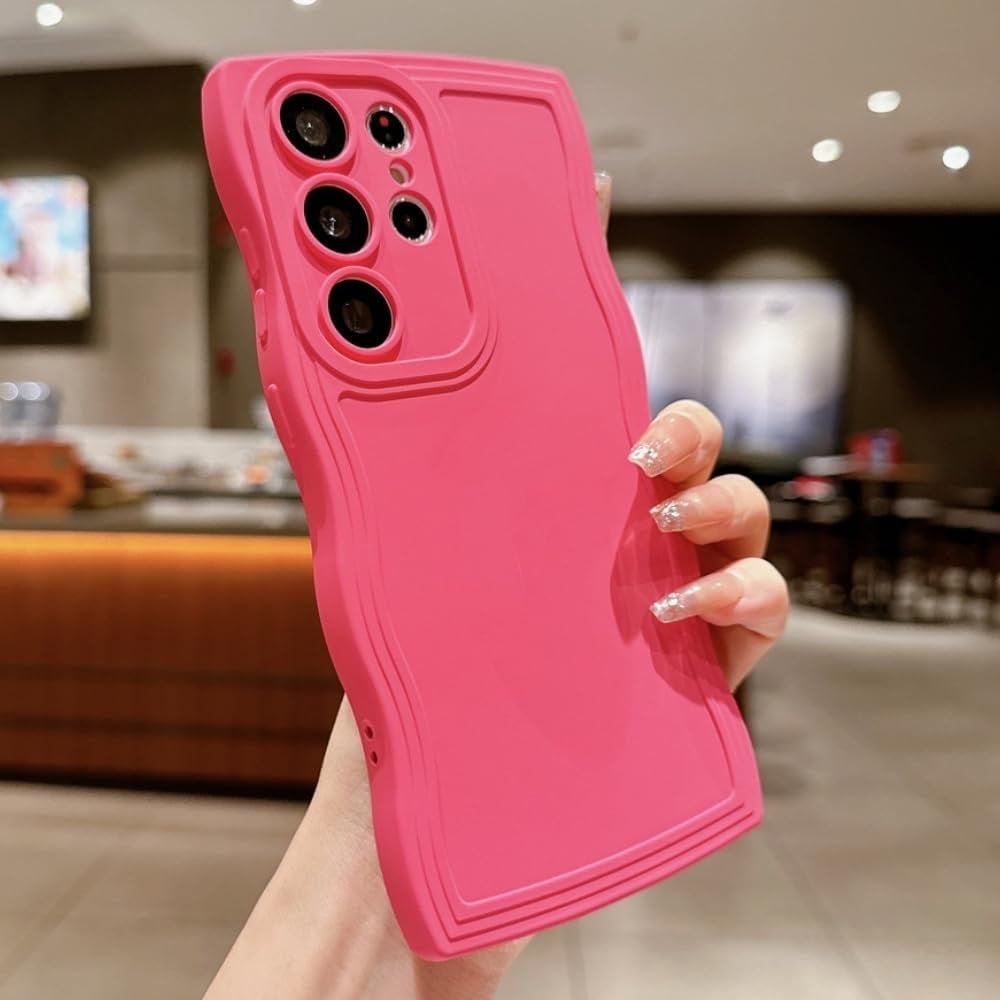 Wave Frame Case for Samsung Galaxy S21 Ultra 5G Phone Case,Cute