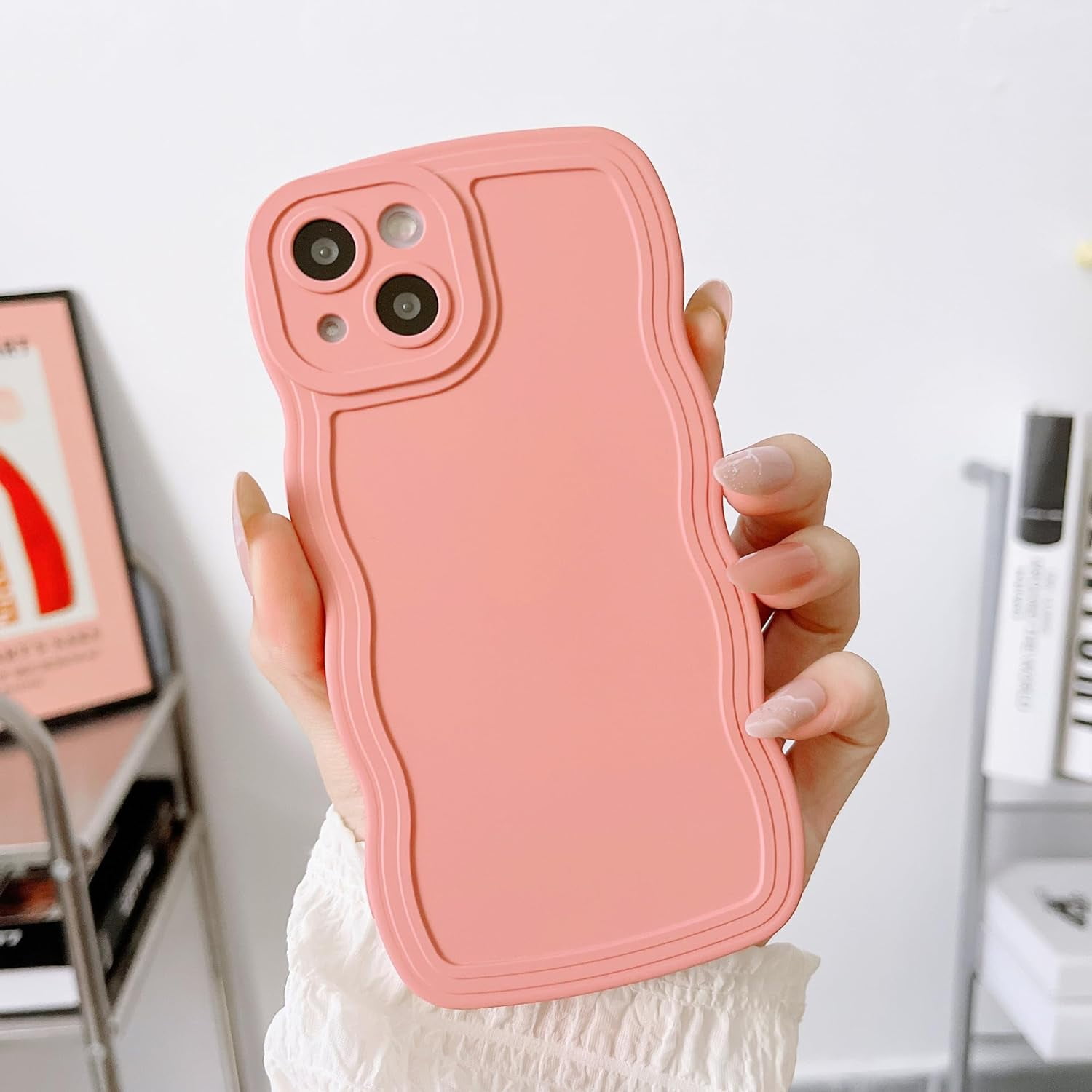 Wave Frame Case for iPhone 15 6.1 inch Phone Case,Cute Wave Frame Slim ...
