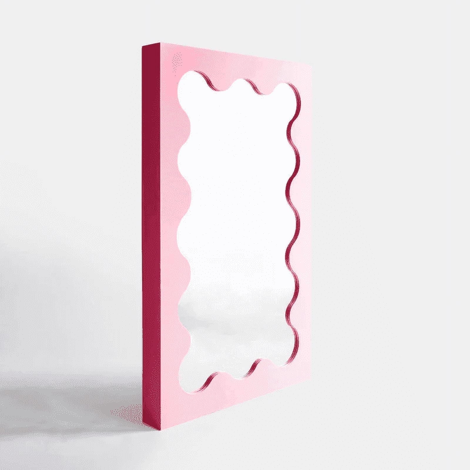 Pink Wave Frame Wall Mirror 35.4