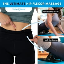 Wave - Fully Adjustable Psoas Muscle Release Tool for QL, Hip Flexor, Back, Hamstring, Glute, Iliacus, and Neck Pain - Trigger Point and Myofascial Release Tool - Carbon Black