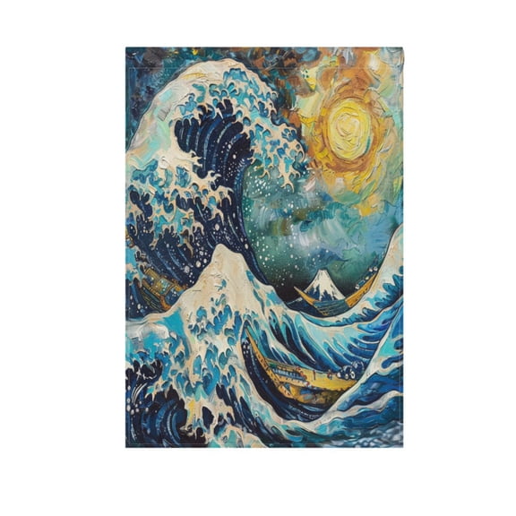 Wave Garden Flag House Banner 12" x 18" Double Sided Outdoor Yard Decoration