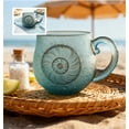 thumbnail image 1 of Wave Glass Mug, Ocean Theme Mugs, Sea Inspired, Drinkware, Miniature Display, for Coffee Tea, Beach Lovers Gift Ceramic Mug | A KTFgvq, 1 of 8