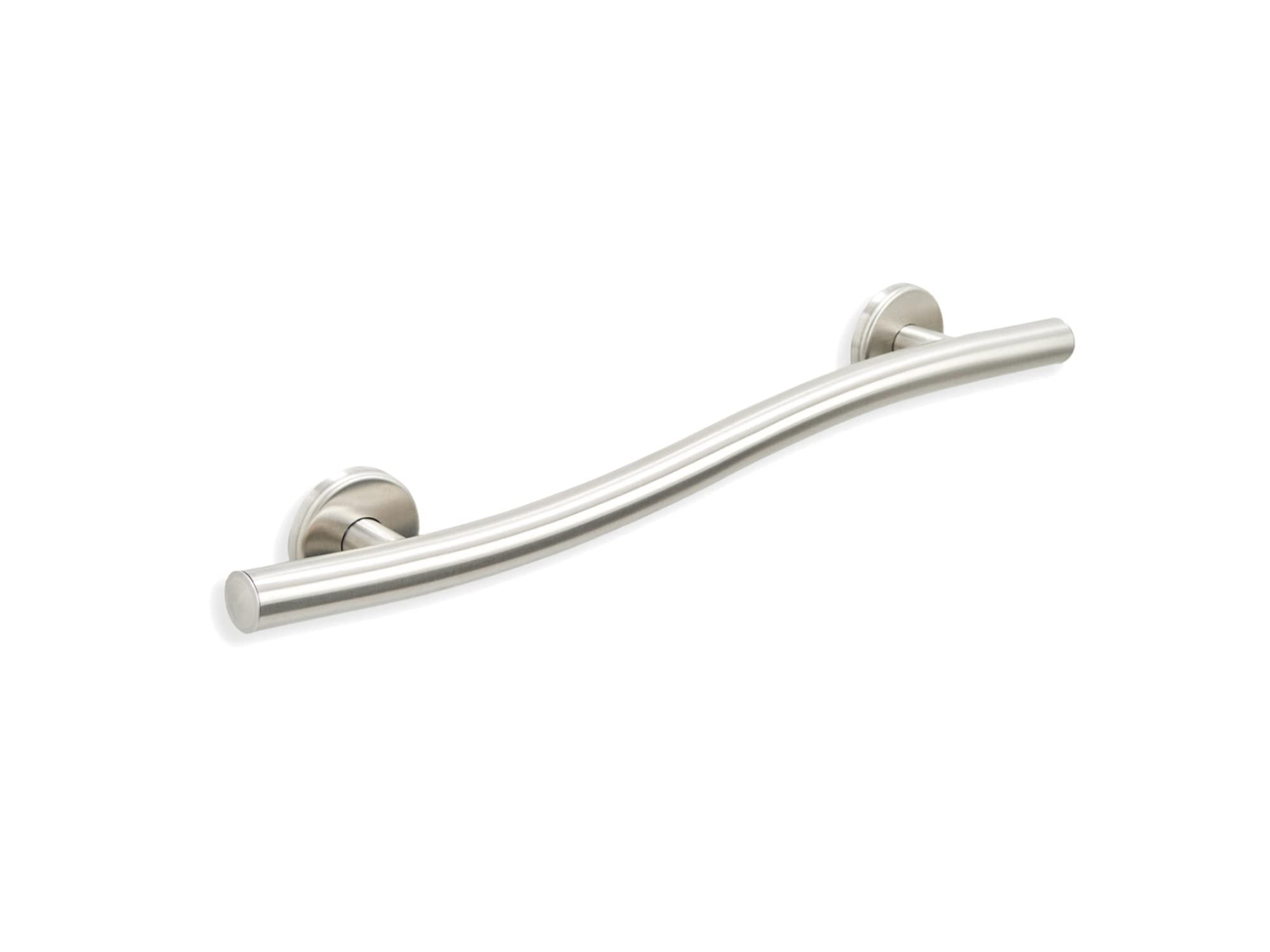 Seachrome 18" Designer Wave Shaped Shower Grab Bar - Matte Black Stainless Steel, ADA Compliant Bathroom Safety