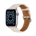 thumbnail image 1 of Wave Grain Compatible with Apple Watch Band 49mm 45mm 44mm 42mm, Genuine Leather Band Replacement Strap Compatible with iWatch Ultra 2/1 Series 9/8/7/6/5/4/3/2/1/SE2/SE,Pink, 1 of 7
