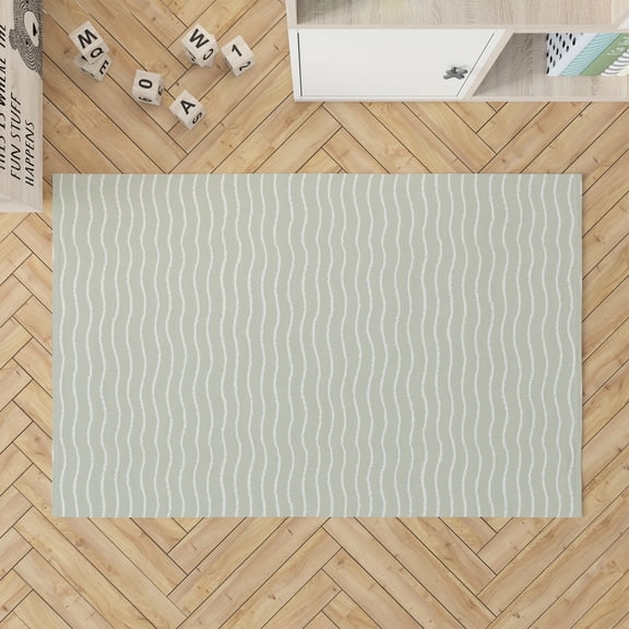 Wave Grunge Light Green Kids Play Mat