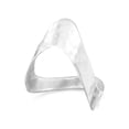 thumbnail image 1 of Wave Hammered Ring Sterling Silver with V Design, 1 of 3