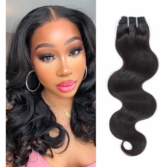 Wave Human Hair 12 Inch 12A Human Hair Unprocessed Brazilian Virgin Hair Weave 1 Human Hair Black Color (12inch)