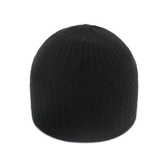 Wave Jacquard Round Dome Knitted Hat Unisex Vintage Traditional Wrapped Head Hat