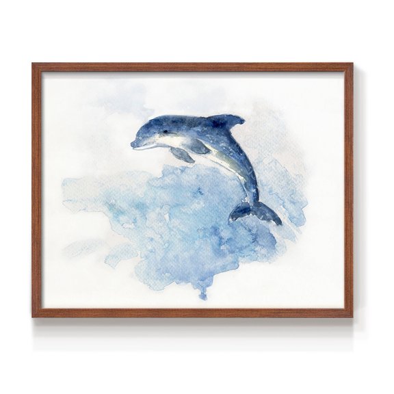 Wave Jumping by Sally Swatland - Restickable Framed Giclée Print