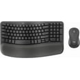thumbnail image 1 of Wave Keys MK670 Combo, Wireless Ergonomic Keyboard with Signature M550 L Wireless Mouse, Comfortable Natural Typing, Bluetooth, Logi Bolt, for Multi-OS, Windows/Mac - Graphite, 1 of 4