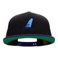 thumbnail image 1 of Wave Life Embroidered Wool Blend 2 Tone Classic Snapback - Black Purple OSFM, 1 of 5
