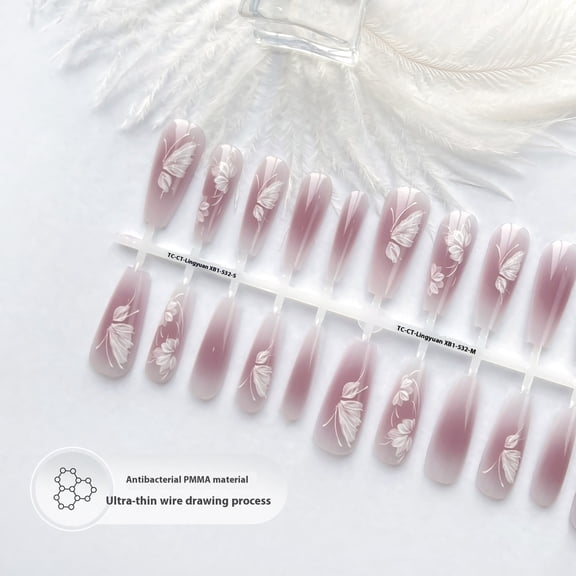 Wave Mark Ancient Style Ins Wind Long Water Drop Nail Beauty Bright Surface