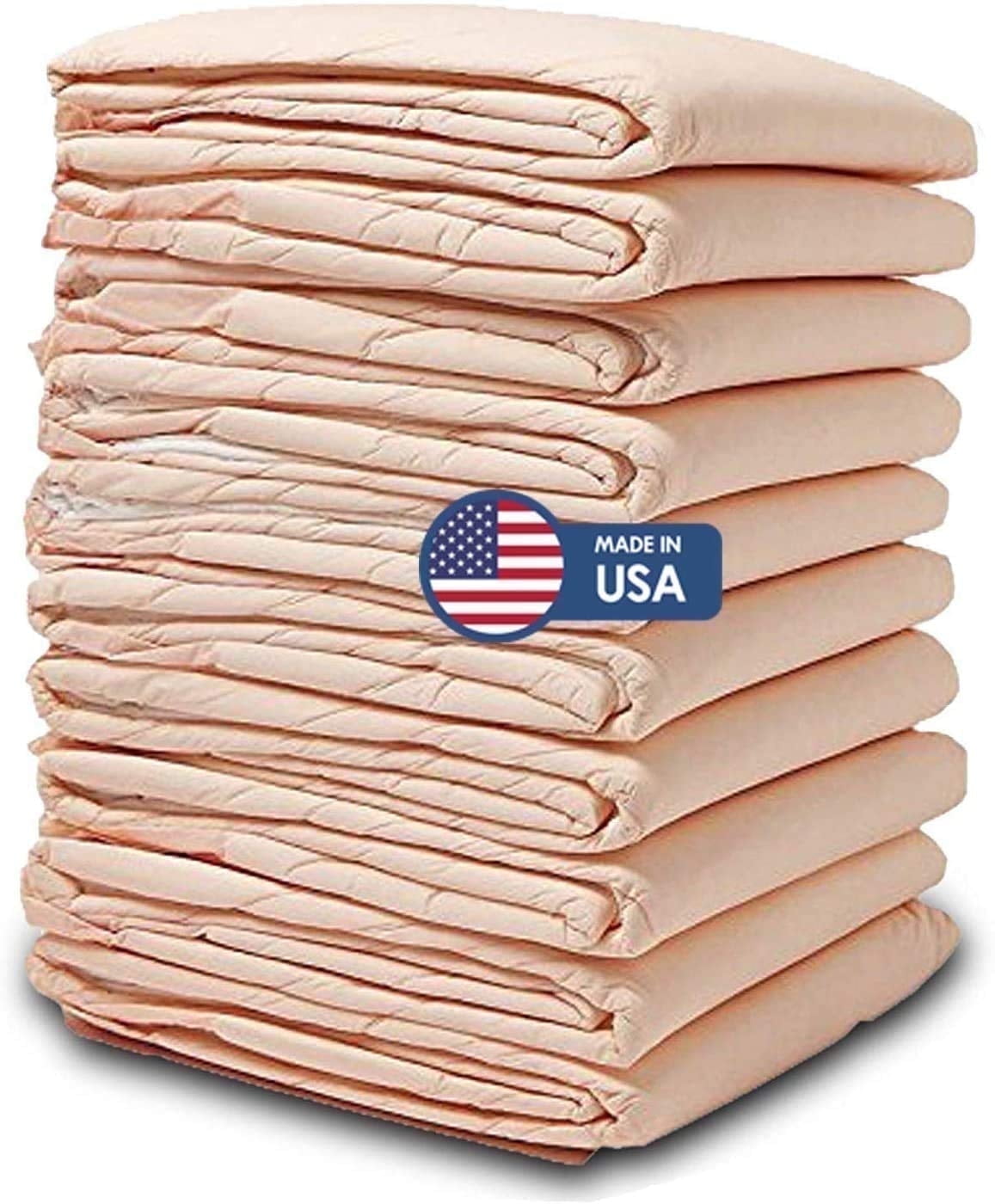 Wave Medical Disposable Incontinence Pads (100-Count) Bed Covers for Women, Men, Elderly, Kids | 6-Layer Super Absorbent Protection | Urine, Accidents, Liquid | Large 30” x 36