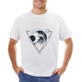 thumbnail image 1 of Wave Men’s T-Shirt 100% Cotton Casual Short Sleeve Tops Gift Tee White S, 1 of 2