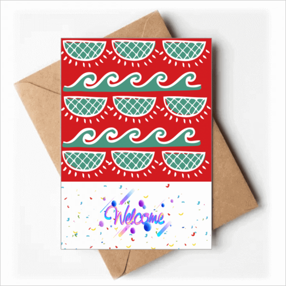 Wave Mexico Totems Ancient Civilization Welcome Back Greeting Cards Envelopes Blank