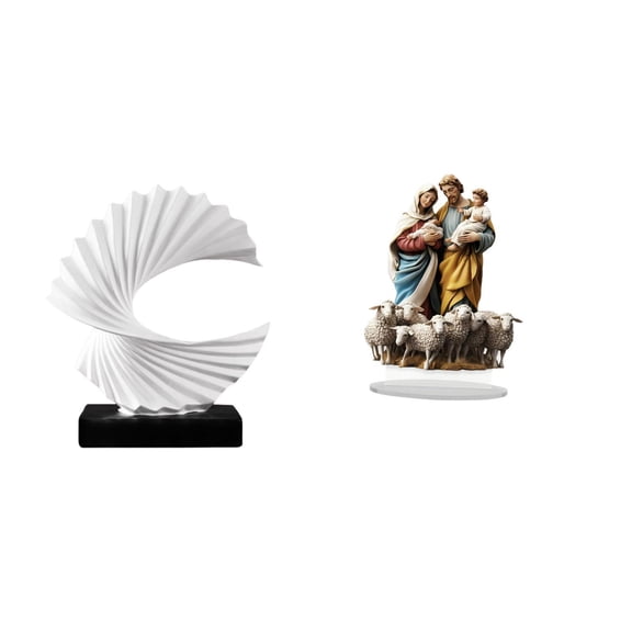 Wave Ornament Table Centerpiece Abstract Decor Acrylic Resin Design for Holiday Home Living Room Bedroom