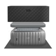 thumbnail image 1 of Wave Pacific 4-Person Square Inflatable Hot Tub, EnergySave Bundle | 110-Jet | Gray Rattan, 1 of 7