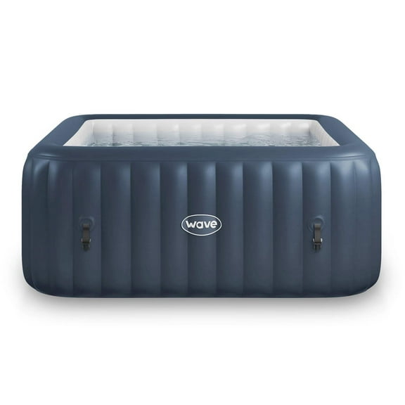 Wave Pacific | 4-Person Inflatable Hot Tub | Integrated Heater | Navy