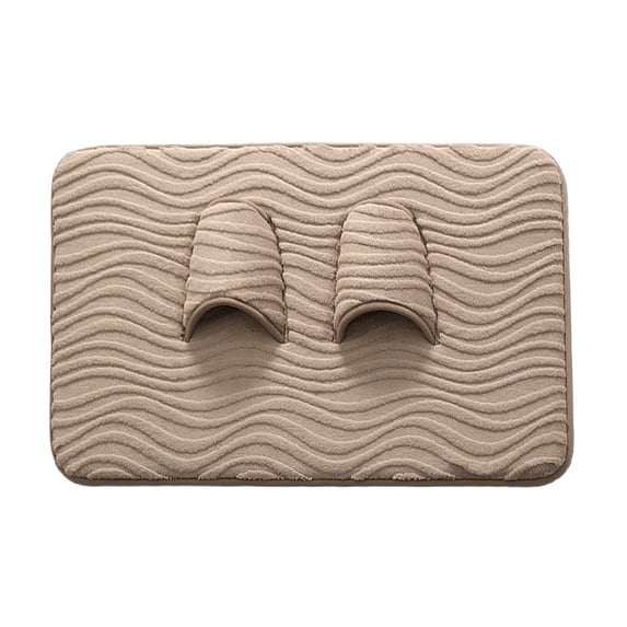 Wave Pattern Bathroom Floor Mat Soft Rug, Absorbent Non Slip Backing Doorway Carpet For Shower Tub Sink Area, Quick Dry Comfortable Floor Covering For Bedroom Entryway Indoor Use