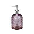 thumbnail image 1 of Wave Pattern Glass Liquid Soap Dispenser Bottle With Press Pump, Refillable Container For Hand Soap Shampoo Or Body Wash, Durable Thick Glass, Stylish Bathroom Or Kitchen Decor, 1 of 6