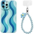 thumbnail image 1 of Wave Pattern Small Fresh Beaded Chain Phone Case with or without Beaded Chain, Multiple Styles for iPhone 15 14 13 12 11 Pro Max Plus X XS XR 7 8 Phone Cases (A1,iPhone 7P/8P), 1 of 8