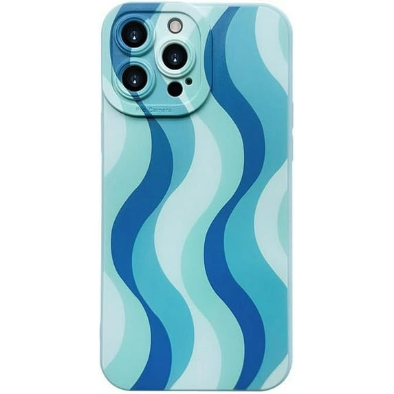 Wave Pattern Small Fresh Beaded Chain Phone Case with or without Beaded Chain, Multiple Styles for iPhone 15 14 13 12 11 Pro Max Plus X XS XR 7 8 Phone Cases (A9,iPhone 15 Pro Max)