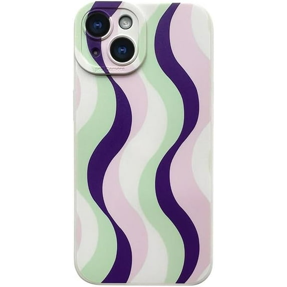 Wave Pattern Small Fresh Beaded Chain Phone Case with or without Beaded Chain, Multiple Styles for iPhone 15 14 13 12 11 Pro Max Plus X XS XR 7 8 Phone Cases (A11,iPhone 14 Pro Max)