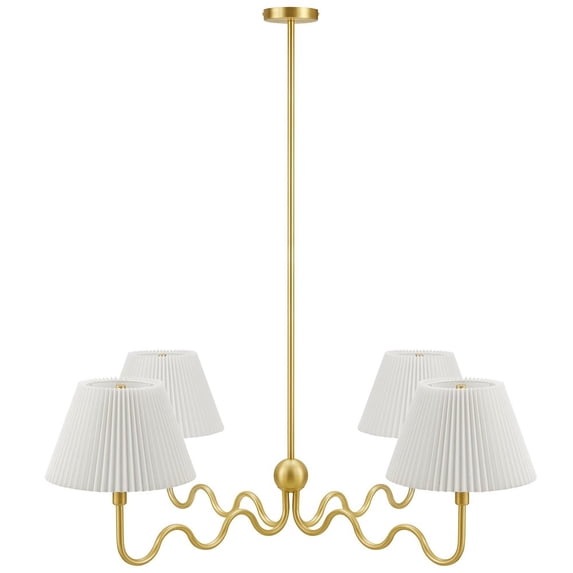 Wave Pendant Light in Brass