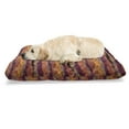 thumbnail image 1 of Wave Pet Bed, Style Abstract Zigzag Art with Circular Patterns in Warm Tones Illustration, Chew Resistant Pad for Dogs and Cats Cushion with Removable Cover, 24" x 39", Multicolor, by Ambesonne, 1 of 4