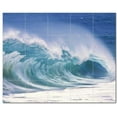 thumbnail image 1 of Wave Picture Ceramic Tile Mural Kitchen Backsplash Bathroom Shower 406304-XL54, 1 of 3