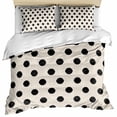 thumbnail image 1 of Wave Point Black Bedding 3 Piece Duvet Cover Set Full Size, Modern Minimalist Geometric on Linen Soft Microfiber Comforter Cover with Zipper Closure & Pillowcases, Wrinkle & FadeResistant Quilt Cover, 1 of 9