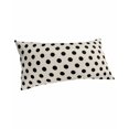 thumbnail image 1 of Wave Point Black Pillow Covers King Size, Modern Minimalist Geometric on Linen Soft Bed Throw Pillowcases Breathable Cooling Long Lumbar Body Pillow Sham Cover for Bed Sofa 20''x40'', 1 of 7