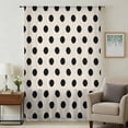 thumbnail image 1 of Wave Point Black Sheer Curtains 54 Inches Long, Modern Minimalist Geometric on Linen Light Filering Curtains, Breathable Simi Curtain Privacy Drapes for Kitchen Bathroom Small Window Treatment, 1 of 9