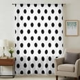 thumbnail image 1 of Wave Point Black Sheer Curtains 63 Inches Long, Modern Minimalist Geometric Light Filering Curtains, Breathable Simi Curtain Privacy Drapes for Living Room Bedroom Lightweight Window Treatment, 1 of 9