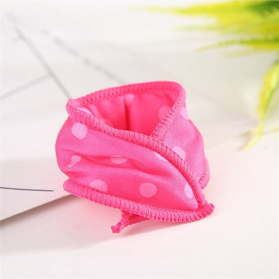 Wave Point Hair Curl Pear Head Fabric Rollers - 10pcs Korean Sponge Hair Curlers, Soft Lightweight Fabric for Natural Curls, Loose Waves, Easy Sleep Styling, Reusable Hair Rollers Makeup Organizers