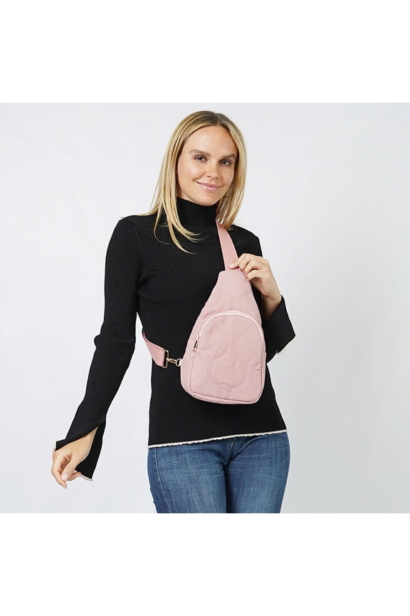 Wave Quilted Sling Bag / Crossbody Bag