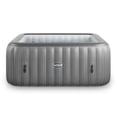 thumbnail image 1 of Wave Pacific 4-Person Square Inflatable Hot Tub | 110-Jet Massage & Eco Heater | Gray Rattan, 1 of 7