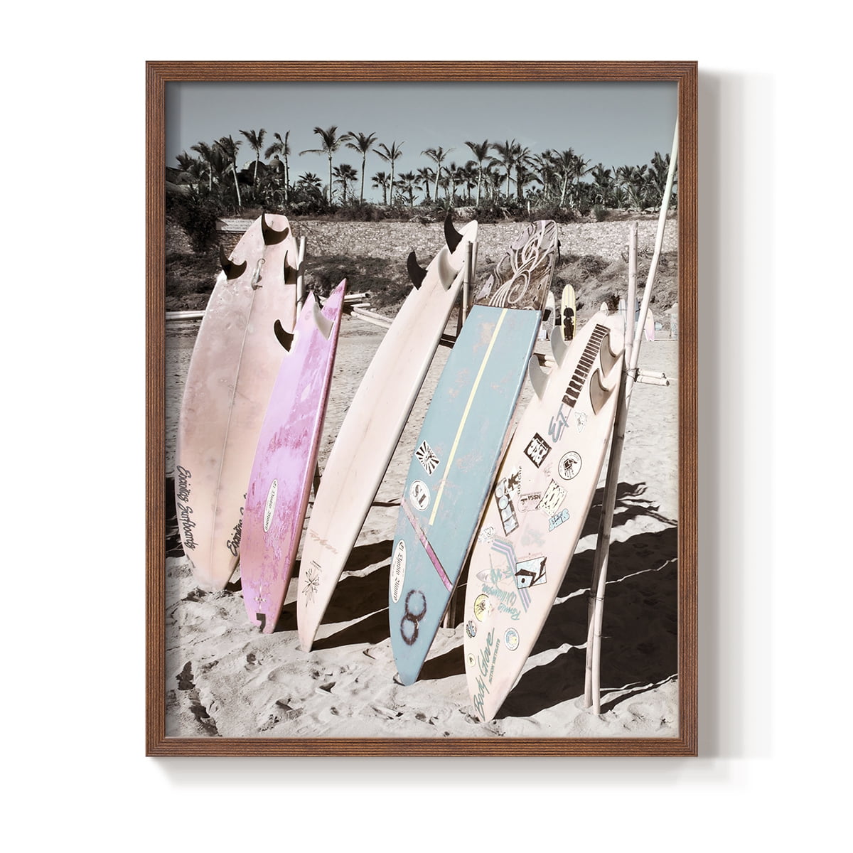 Wave Ready Framed Print in Brown Solid Wood 11 x 14 Framed Print