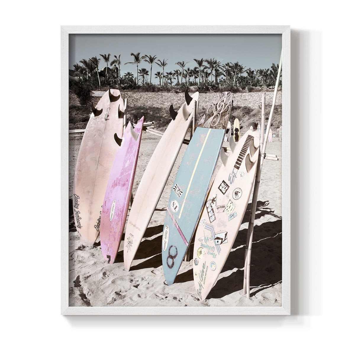 Wave Ready Framed Print in White Solid Wood 8 x 10 Framed Print