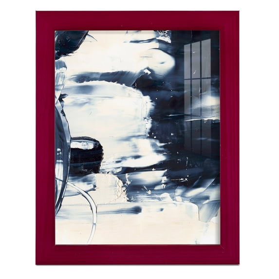 Wave Rider II -Framed Print w/glass-Cherry Red
