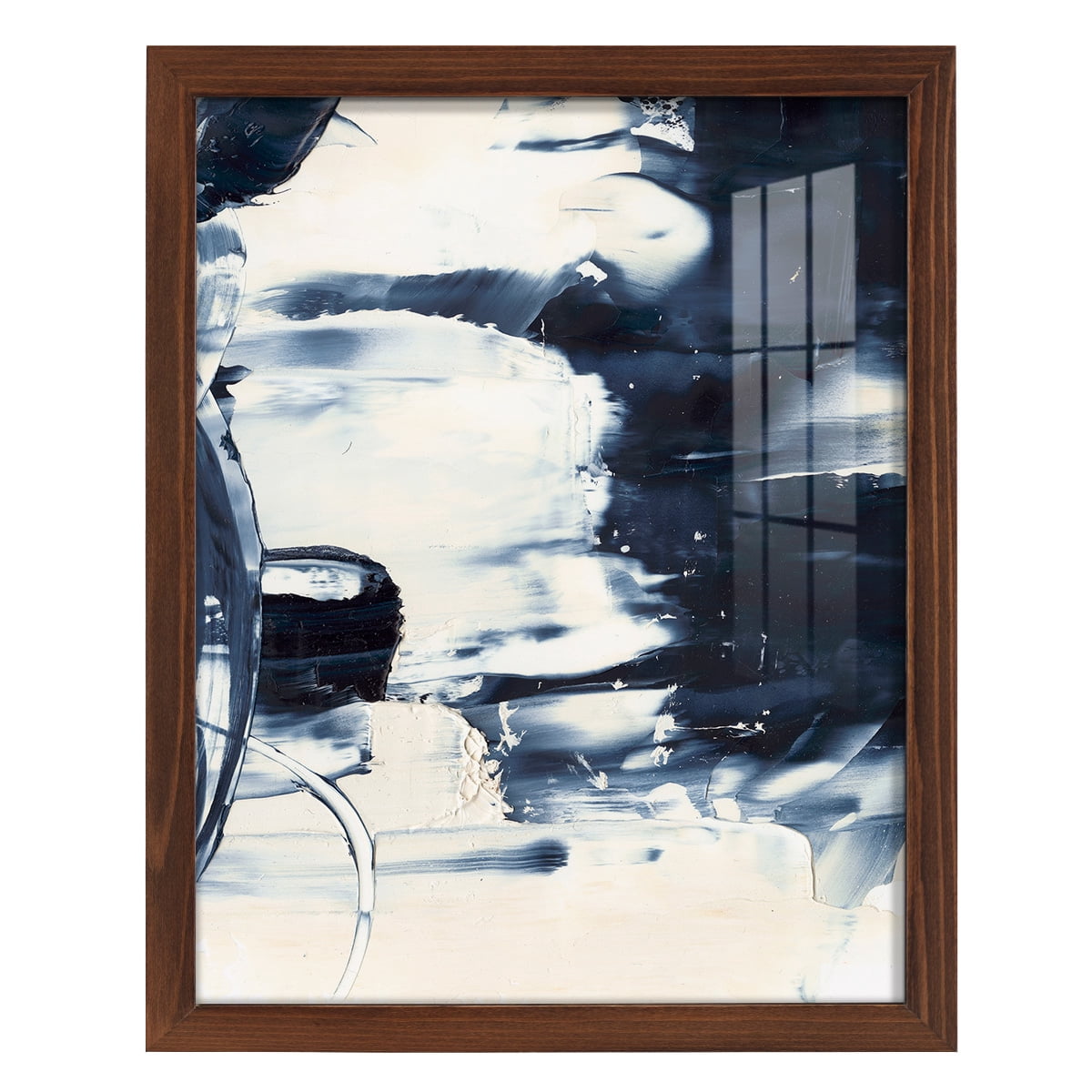 Wave Rider II -Framed Print w/glass-Chestnut