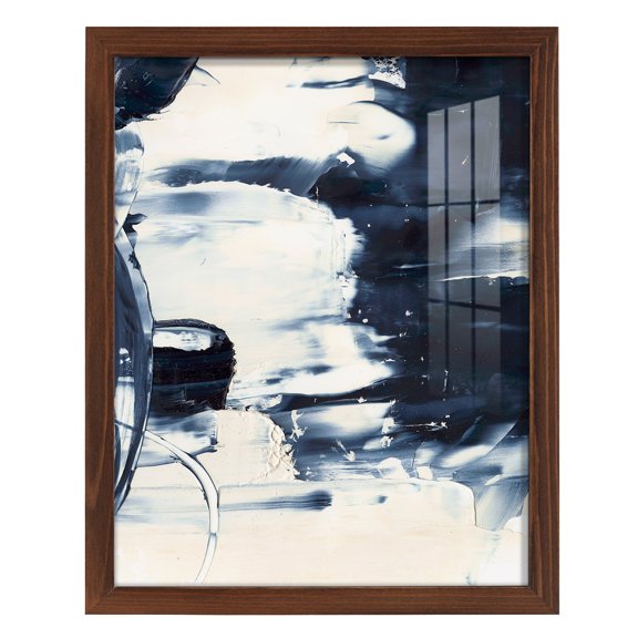 Wave Rider II -Framed Print w/glass-Chestnut