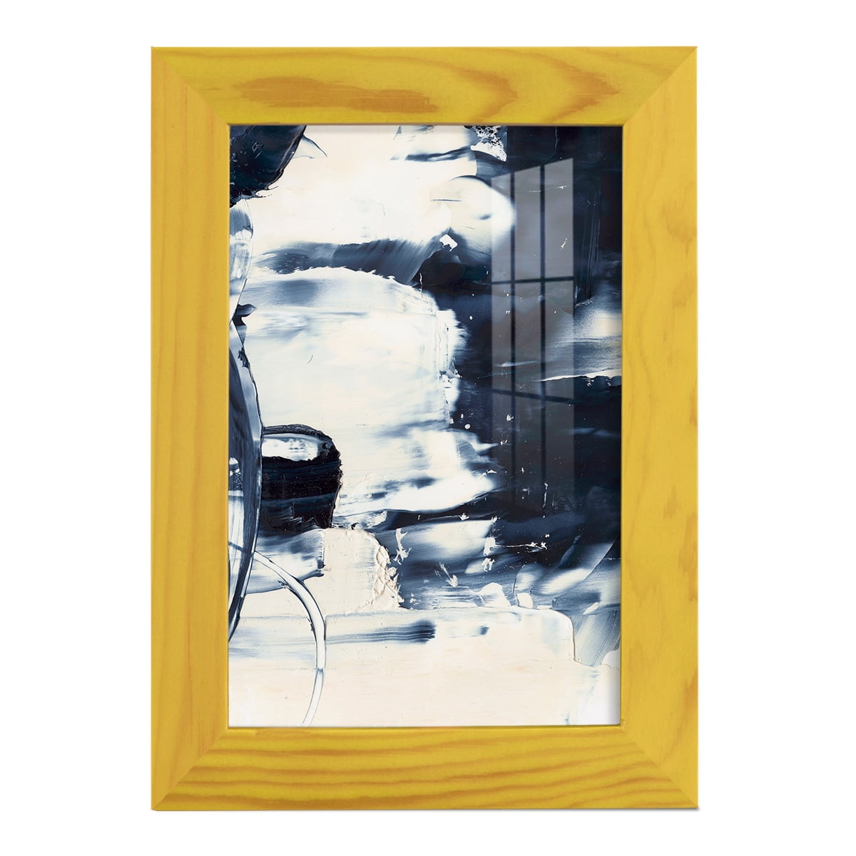 Wave Rider II -Framed Print w/glass-Sunflower Yellow